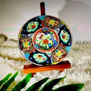 Vintage Japan Beautiful Hand Painted Wall Plaque